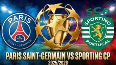 صورة تقديم مباراة باريس سان جيرمان وسبورتينغ لشبونة في دوري أبطال أوروبا 2025/2026